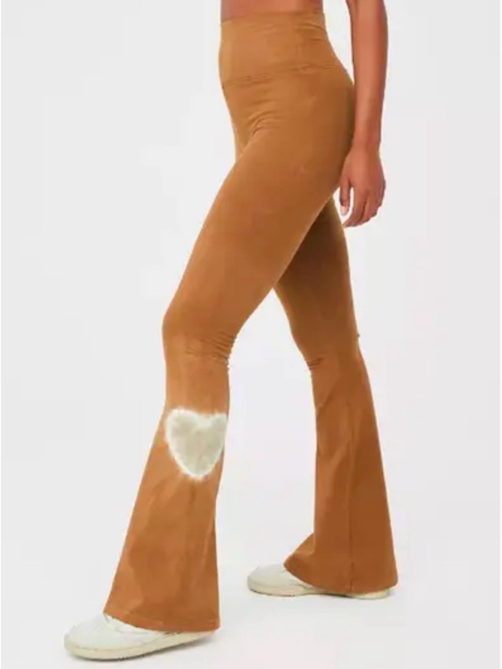 Aerie Offline OG High Rise Flare Tie Dye Legging Size Medium Caramel Tie Dye